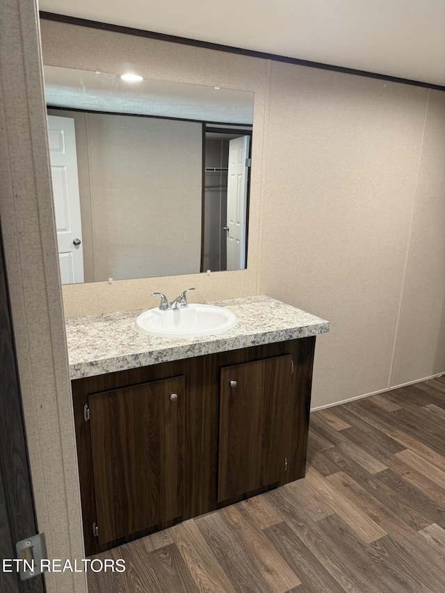 1684 Shields Dr, Morristown, TN 37814 - bathroom featuring vanity and wood finished floors