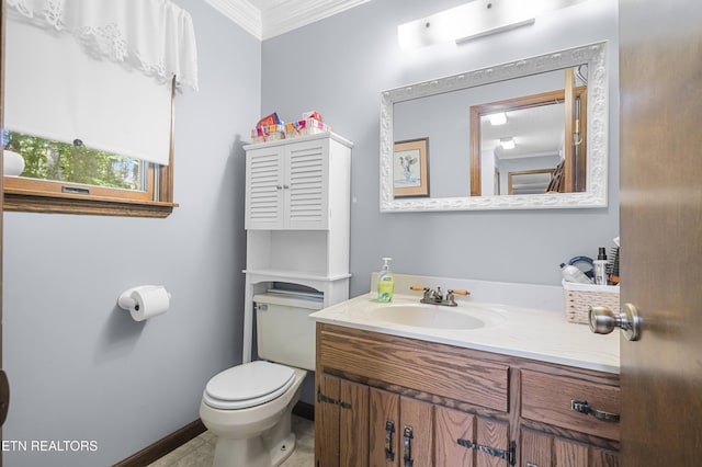122 Glenwood Dr, Crossville, TN 38555 - half bathroom with ornamental molding and vanity