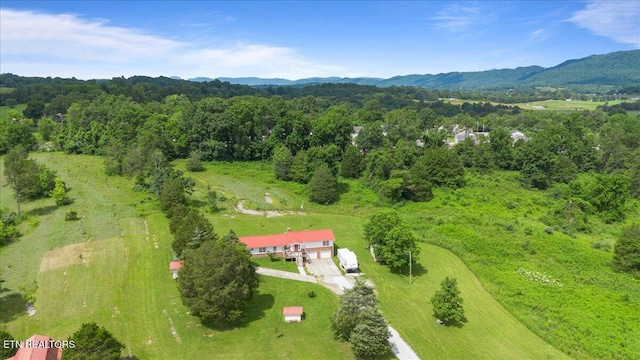 288 Forks Grove Rd, Lafollette, TN 37766 - aerial view of property and surrounding area featuring a forest and mountains