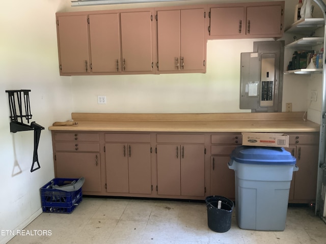195 Hamblin St, New Tazewell, TN 37825 - kitchen featuring electric panel, light countertops, and light floors