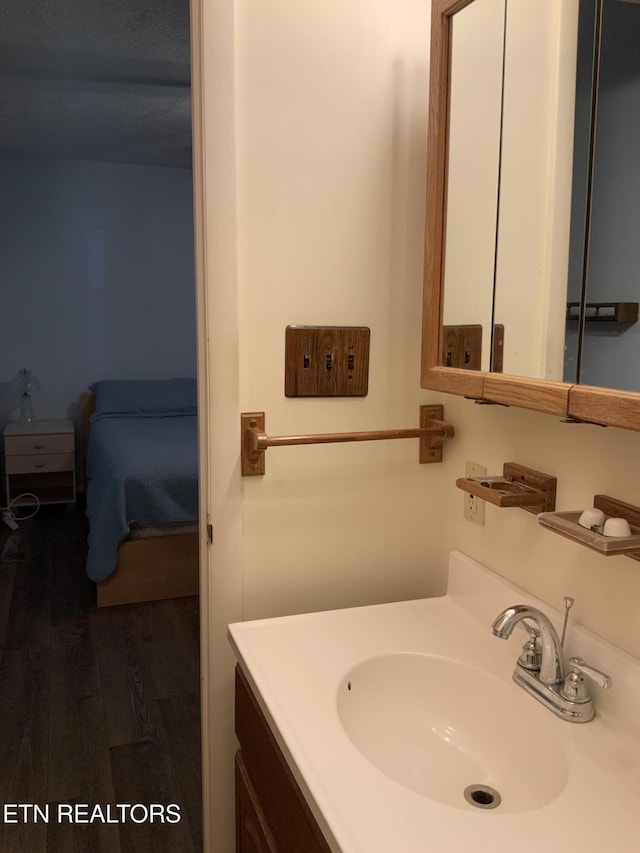 195 Hamblin St, New Tazewell, TN 37825 - bathroom featuring vanity and wood finished floors