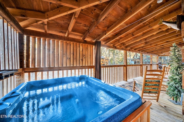 2784 Mountain View Cir, Sevierville, TN 37862 - wooden deck featuring a hot tub