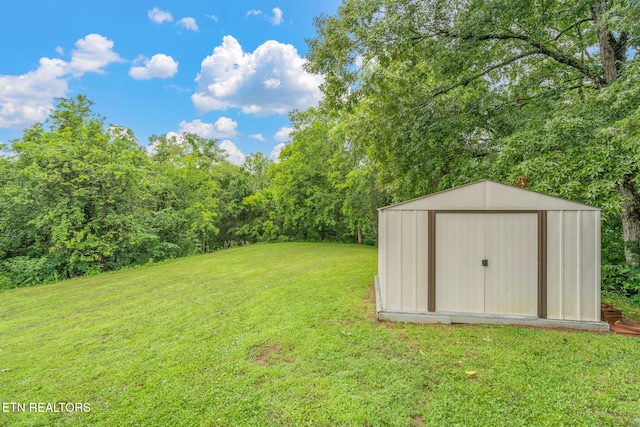 363 Staghorn Ln, Seymour, TN 37865 - view of grassy yard with a shed
