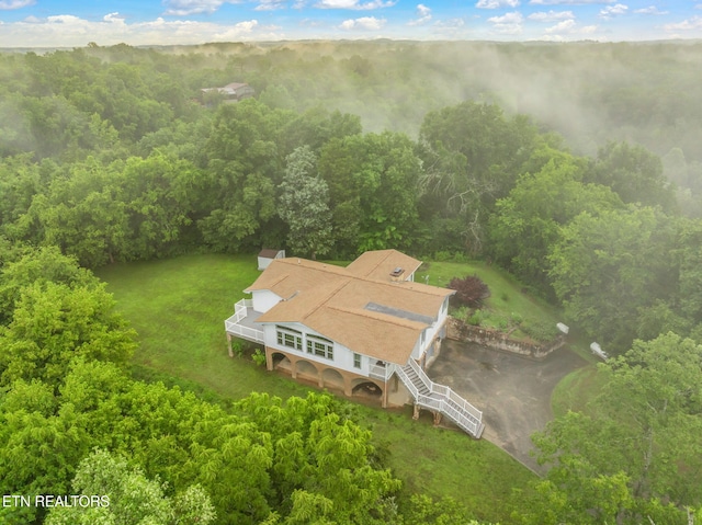 363 Staghorn Ln, Seymour, TN 37865 - aerial view of property and surrounding area with a heavily wooded area