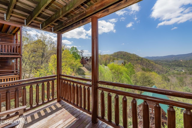 1032 Black Bear Cub Way, Sevierville, TN 37862 - wooden deck with a mountain view