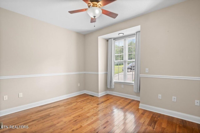 171 Forest Cove Ct, Jacksboro, TN 37757 - spare room featuring hardwood / wood-style flooring and ceiling fan