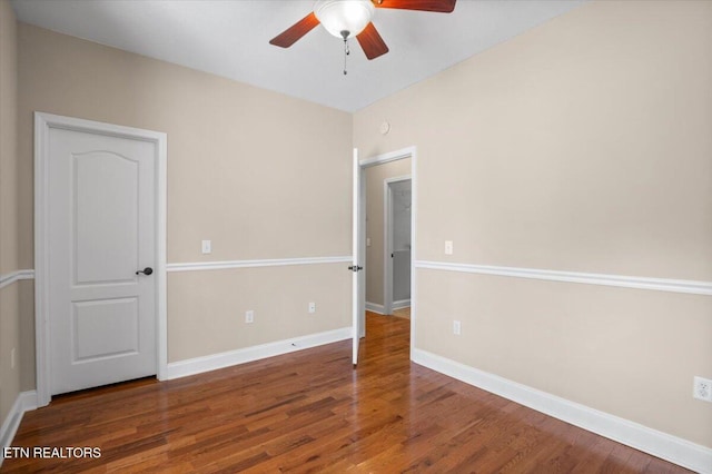 171 Forest Cove Ct, Jacksboro, TN 37757 - unfurnished bedroom with wood finished floors and a ceiling fan