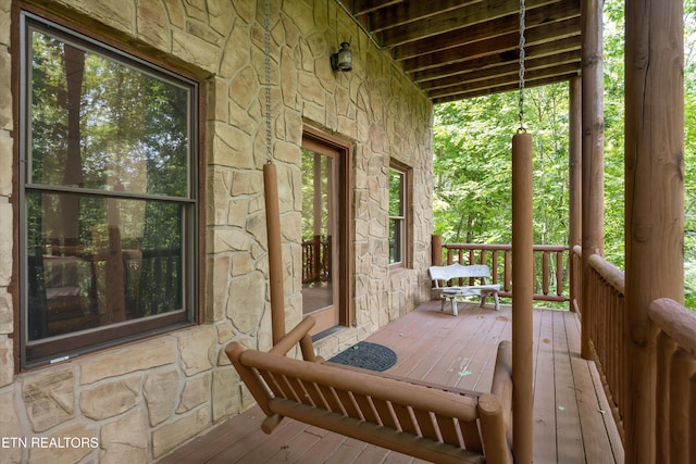 1235 Honeysuckle Ln, Sevierville, TN 37876 - view of wooden terrace