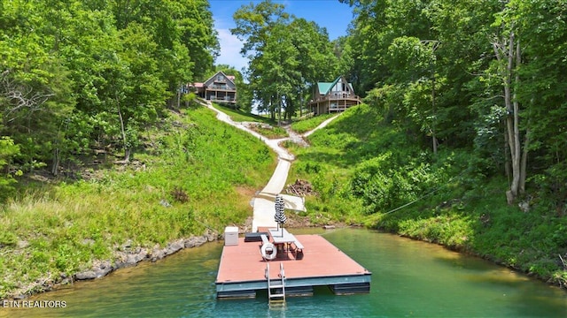 824 Deerfield Way, Lafollette, TN 37766 - dock area with a water view