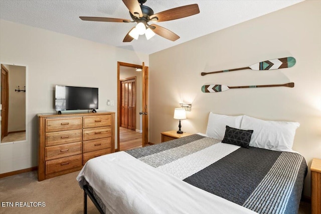 824 Deerfield Way, Lafollette, TN 37766 - bedroom with light carpet and a ceiling fan
