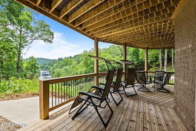 824 Deerfield Way, Lafollette, TN 37766 - wooden deck with outdoor dining area