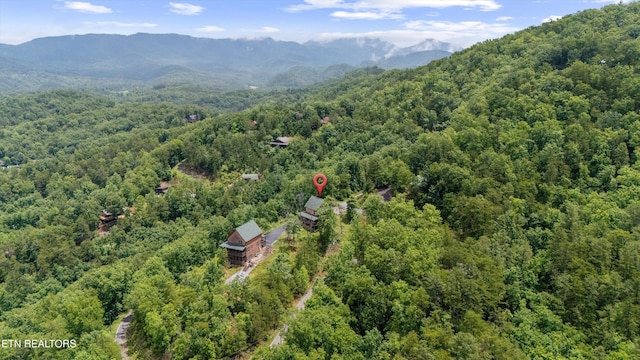 3169 Bear Mountain Ln, Sevierville, TN 37876 - drone / aerial view of a forest and a mountainous background