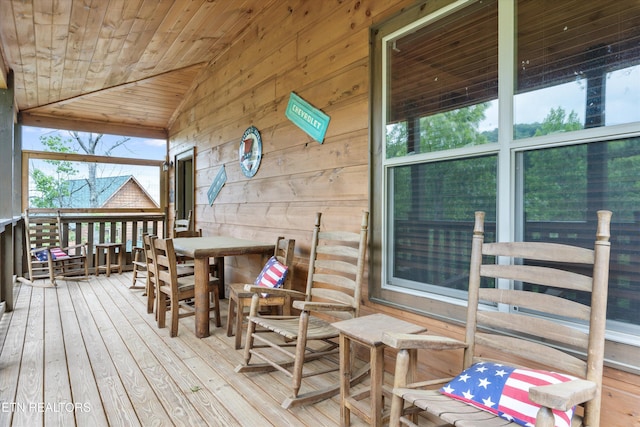 3169 Bear Mountain Ln, Sevierville, TN 37876 - wooden deck with outdoor dining area