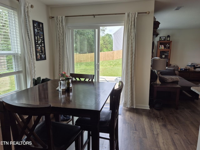 7515 Grasshopper Ln, Corryton, TN 37721 - dining space with wood finished floors