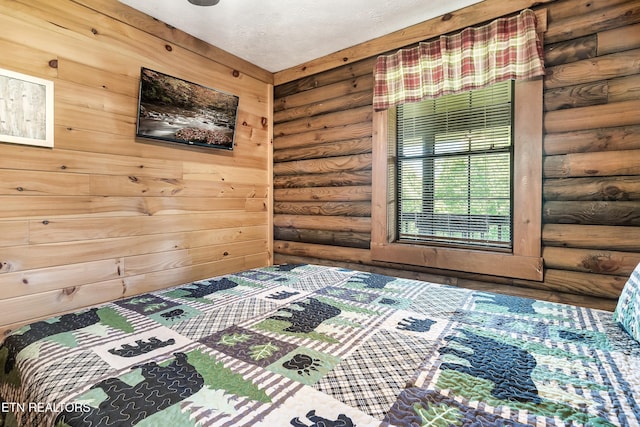 509 Thomas Loop Rd, Sevierville, TN 37876 - bedroom with log walls