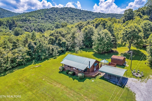 509 Thomas Loop Rd, Sevierville, TN 37876 - view of subject property with a heavily wooded area and a mountain backdrop