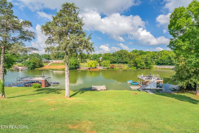 713 Concord Rd, Knoxville, TN 37934 - dock with a water view and a lawn
