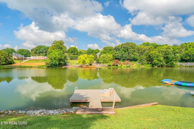 713 Concord Rd, Knoxville, TN 37934 - dock area featuring a water view and a yard