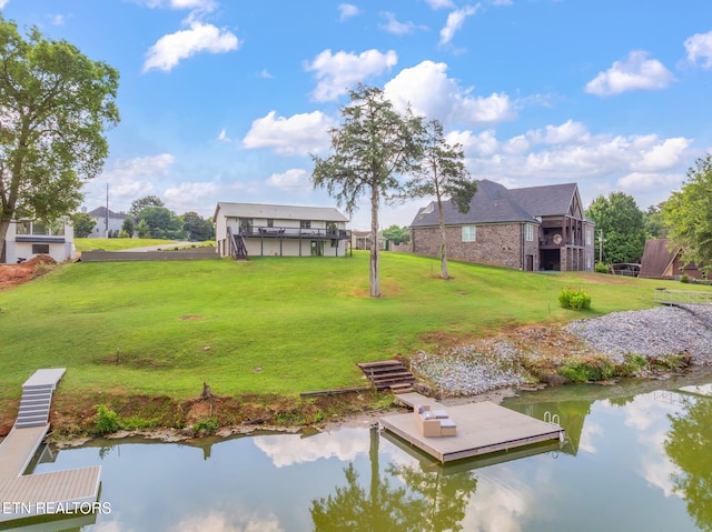 713 Concord Rd, Knoxville, TN 37934 - dock with a yard and a water view
