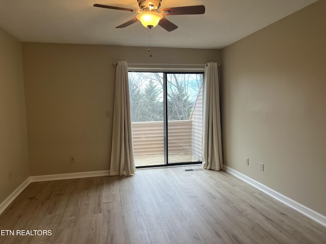 112 Olympia Dr, Alcoa, TN 37701 - spare room featuring wood finished floors and ceiling fan