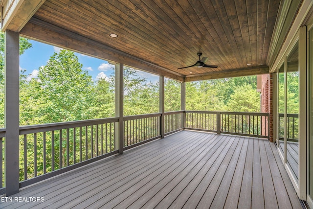 1100 Regality Way, Knoxville, TN 37923 - wooden deck featuring a ceiling fan
