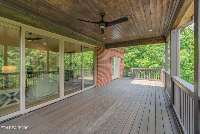 1100 Regality Way, Knoxville, TN 37923 - wooden terrace featuring ceiling fan