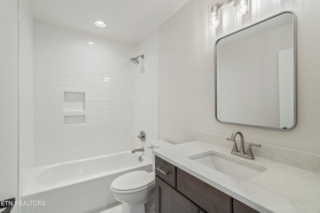 1100 Regality Way, Knoxville, TN 37923 - full bathroom with vanity,  shower combination, and recessed lighting