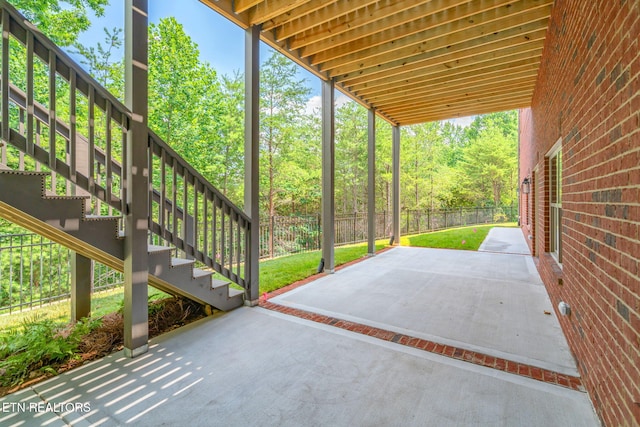 1100 Regality Way, Knoxville, TN 37923 - fenced backyard featuring stairs and a patio
