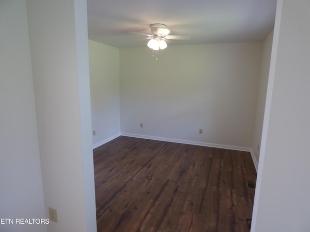 363 Smith Rd, Crossville, TN 38571 - unfurnished room with ceiling fan and dark wood finished floors