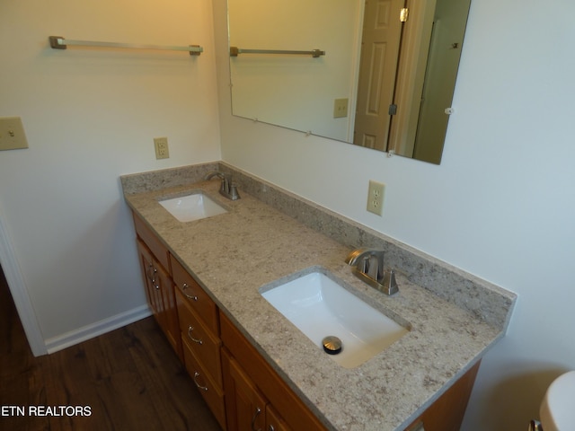 363 Smith Rd, Crossville, TN 38571 - bathroom featuring double vanity and wood finished floors