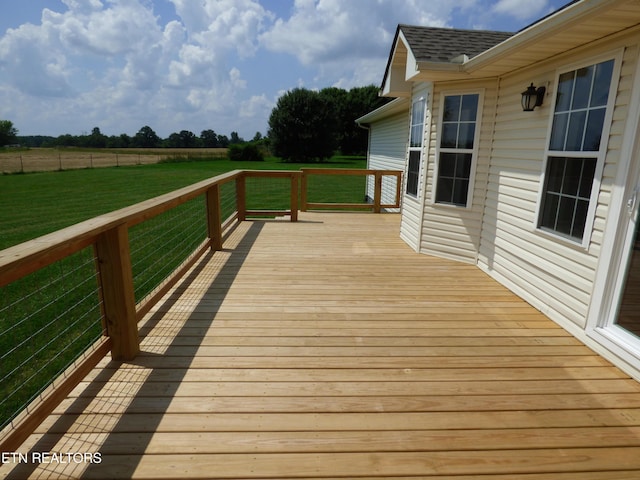 363 Smith Rd, Crossville, TN 38571 - wooden terrace with a yard and a rural view