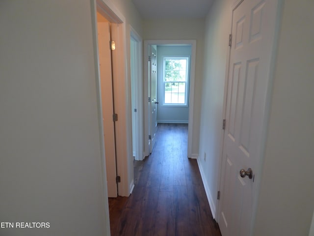 363 Smith Rd, Crossville, TN 38571 - hall with dark wood-style flooring and baseboards