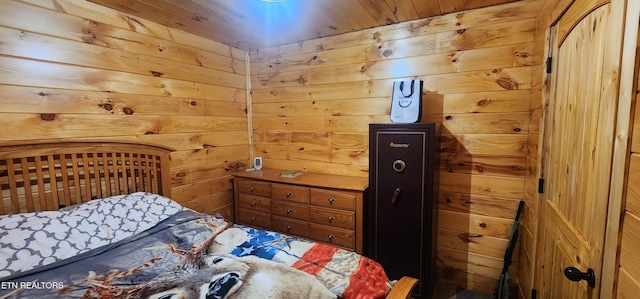 1955 Terry Rd, Oneida, TN 37841 - bedroom featuring wood walls