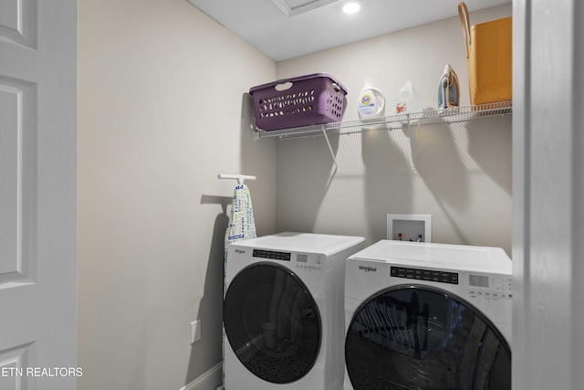 1152 Cloud View Dr, Powell, TN 37849 - laundry room with washing machine and dryer and recessed lighting