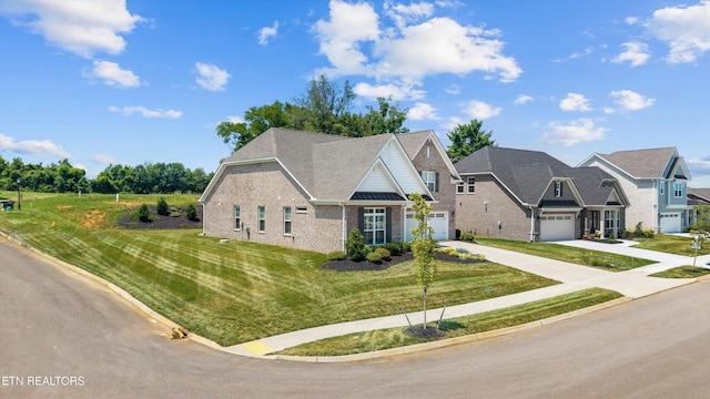 12845 Scarlet Sage Dr, Farragut, TN 37934 - view of front of home with driveway, brick siding, and a front lawn