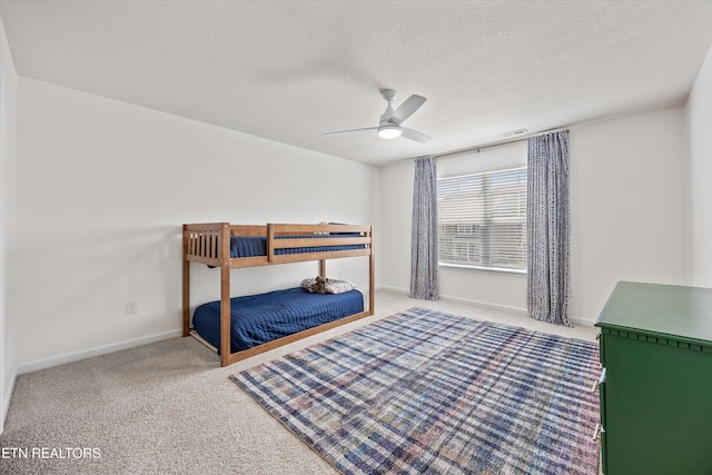 1171 Hampton Place Cir, Loudon, TN 37774 - bedroom featuring carpet floors, ceiling fan, and a textured ceiling