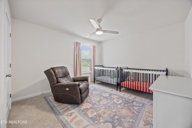 1171 Hampton Place Cir, Loudon, TN 37774 - carpeted bedroom featuring ceiling fan and a nursery area