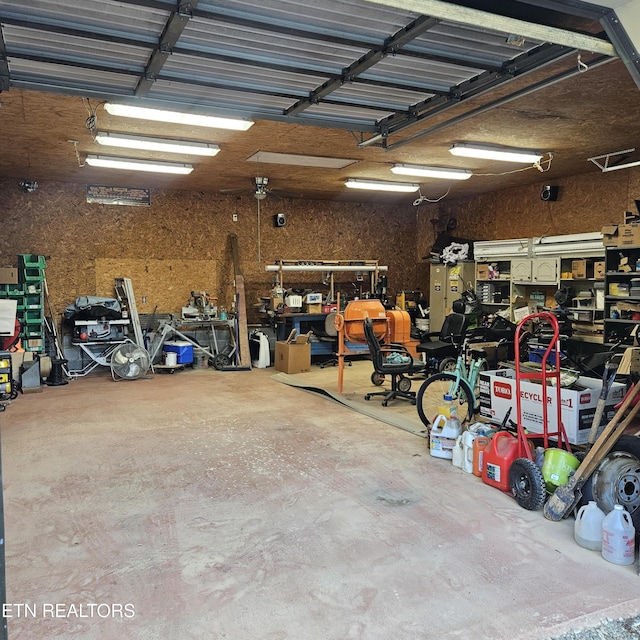 1911 Branam Hill Rd, Jellico, TN 37762 - garage with a workshop area