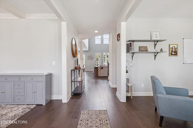 1682 Hickory Reserve Rd, Knoxville, TN 37932 - entryway with dark wood-type flooring and recessed lighting
