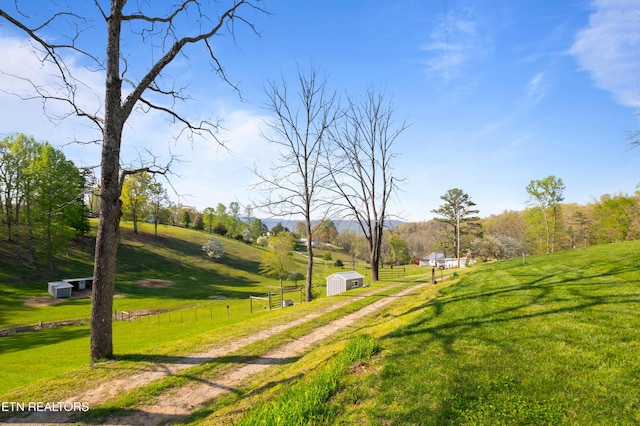 238 Mac Ivey Ln, Lafollette, TN 37766 - view of community with a storage shed and a mountain view
