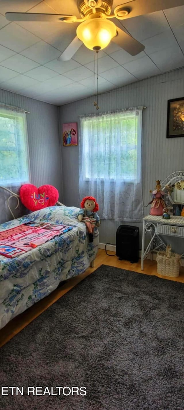 1591 Big Ridge Rd, Spring City, TN 37381 - bedroom featuring multiple windows and ceiling fan