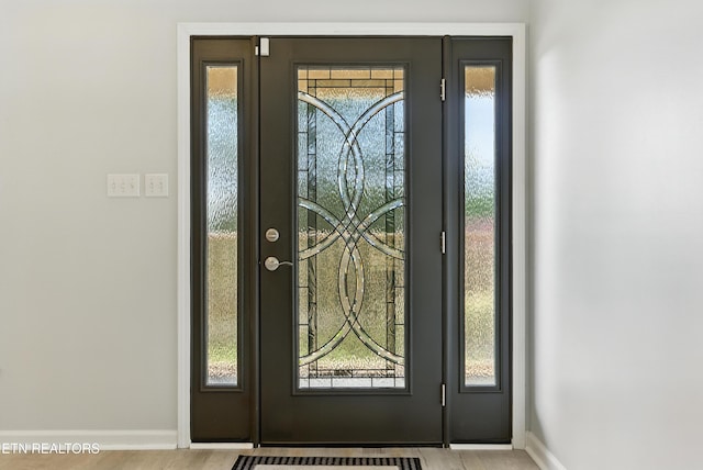 8808 Cedar Springs Ln, Knoxville, TN 37923 - entryway with baseboards and wood finished floors