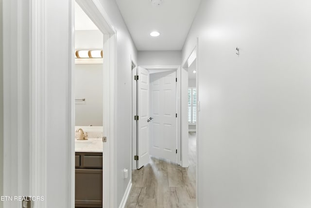 8808 Cedar Springs Ln, Knoxville, TN 37923 - hallway featuring light wood finished floors and recessed lighting