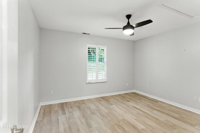 8808 Cedar Springs Ln, Knoxville, TN 37923 - empty room with light wood-style flooring and a ceiling fan