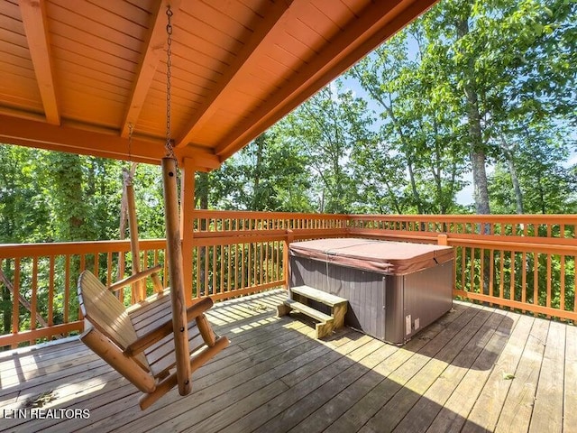 2205 Meredith Way, Sevierville, TN 37876 - deck featuring a hot tub