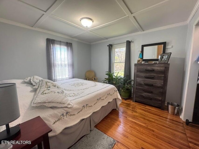 3207 Dove Ln, White Pine, TN 37890 - bedroom featuring coffered ceiling and wood finished floors