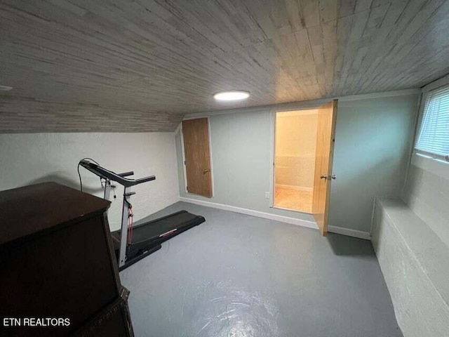 3207 Dove Ln, White Pine, TN 37890 - workout room with wooden ceiling