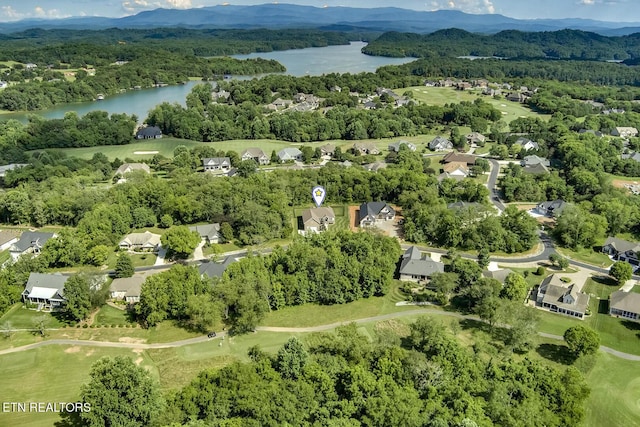 129 Dudi Trl, Vonore, TN 37885 - aerial perspective of suburban area featuring a water and mountain view and a forest