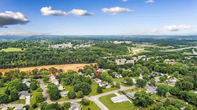 10609 Sprawls Pt, Knoxville, TN 37932 - aerial view of property and surrounding area with nearby suburban area