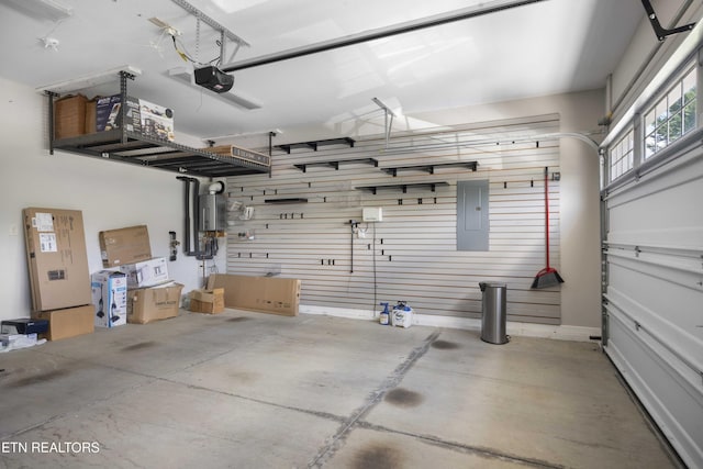 10703 Grantham Ln, Knoxville, TN 37932 - garage with electric panel and a garage door opener